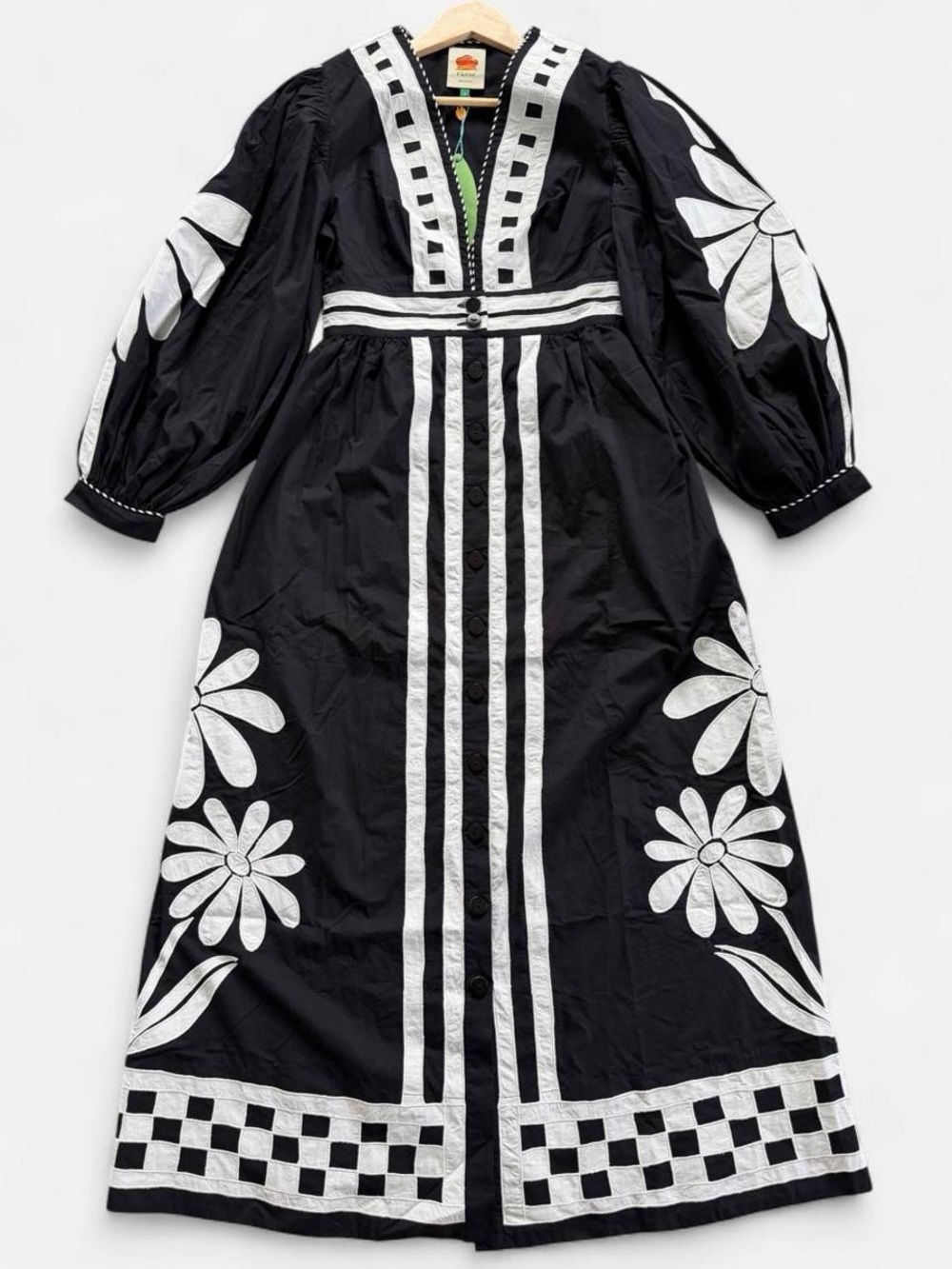 NWT FARM RIO Black Nature Buttoned Maxi Dress - Picture 5 of 12